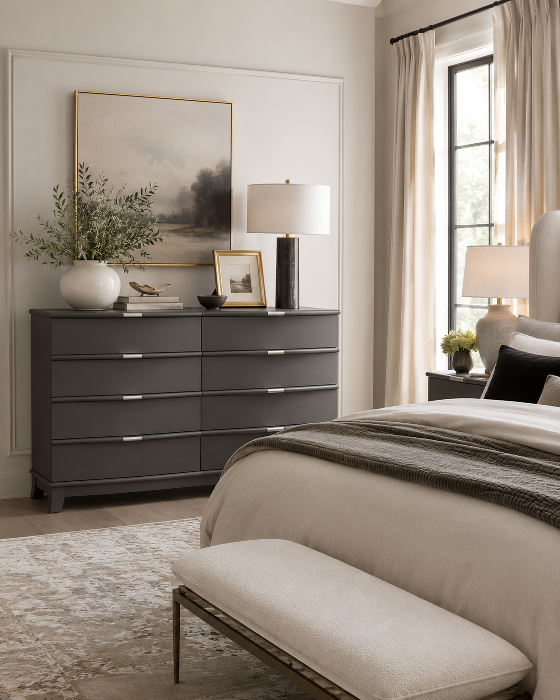 The Westleigh Eight — Refined graphite with brushed-nickel inlay