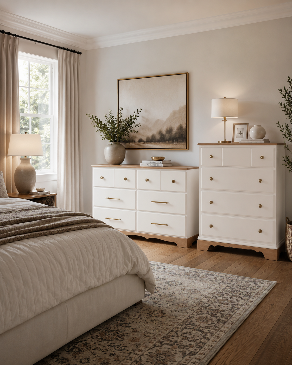 The Porcelain Manor — Porcelain white with pale oak feet